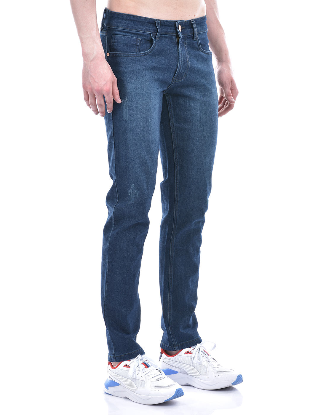 Numero Uno Men Solid Dark Blue Jeans
